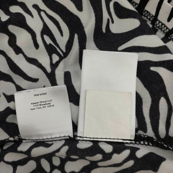 Anne Klein Animal Print Wrap Ruched Style Sleeveless Top - Picture 10 of 13